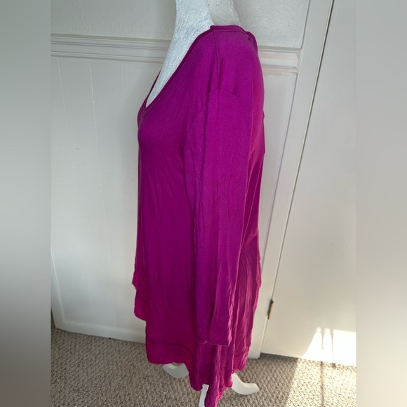 Ellen & company Pink Tunic with Relaxed Fit and 3/4 Sleeves size XL new with tag - Picture 3 of 9